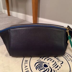 Blair Ritchey Navy BB Pouch with Kelly green wristlet